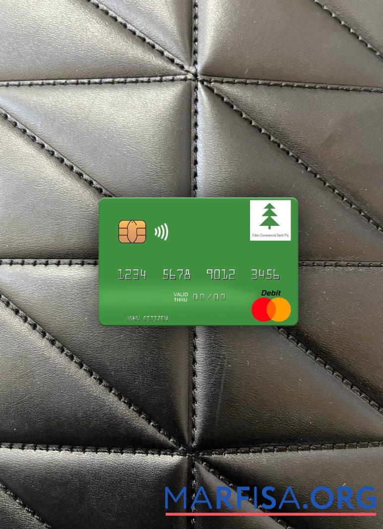 Downloadable South Sudan Eden Commercial Bank mastercard photolook front example